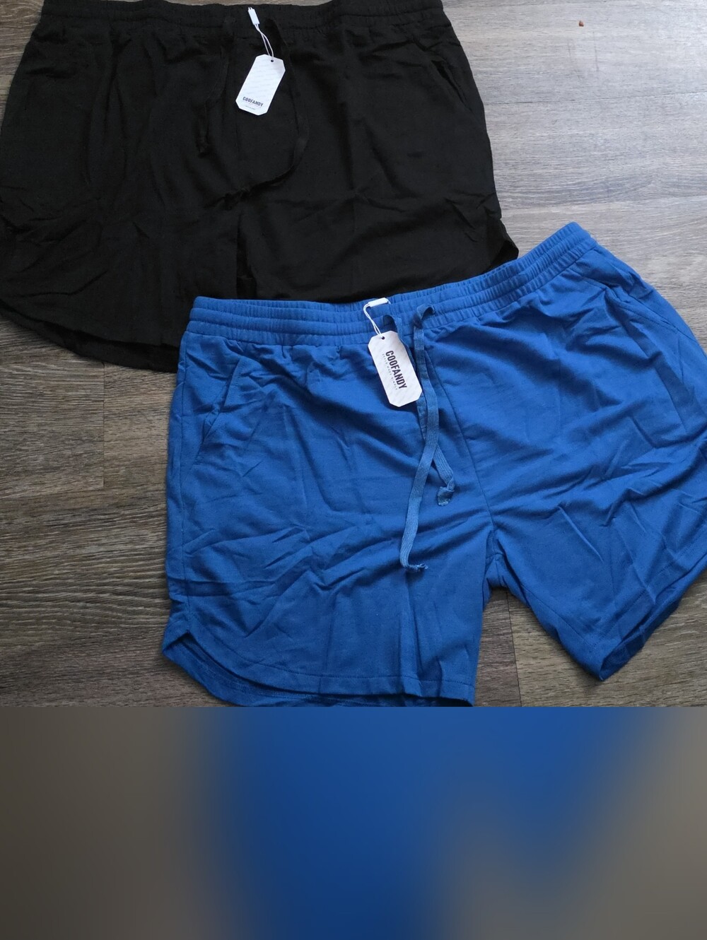 Men's Sweat Shorts 2 Pack 7" Gym Workout Drawstring Jogger Shorts with Pockets